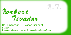 norbert tivadar business card